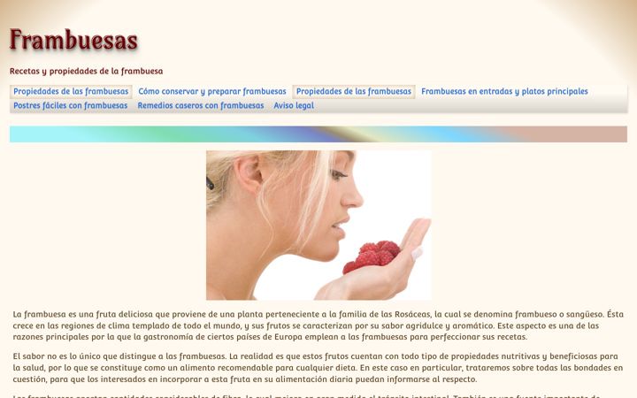 Screenshot of frambuesas.es