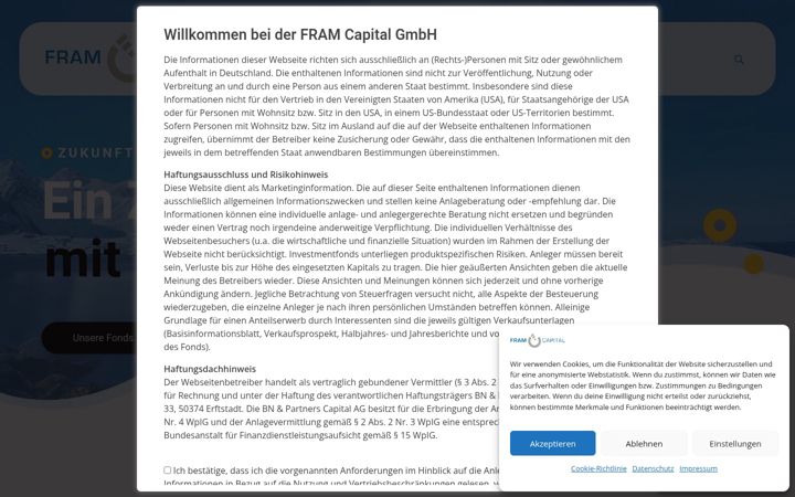 Captură de ecran a framc.de