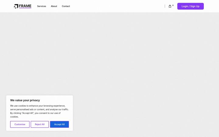 Screenshot of frame-line.com
