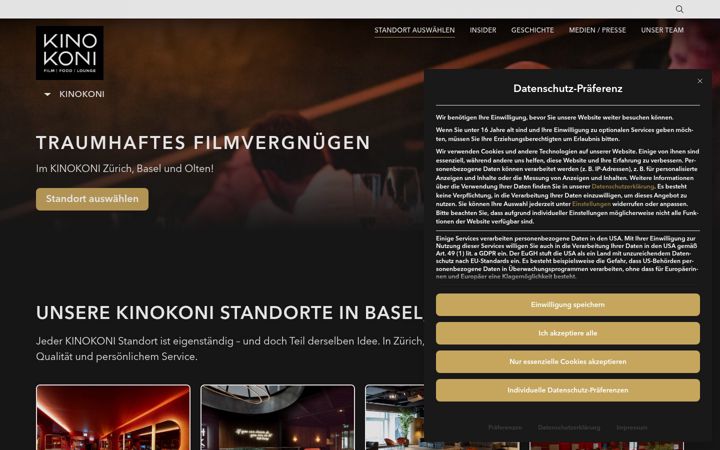 Screenshot of frame.ch