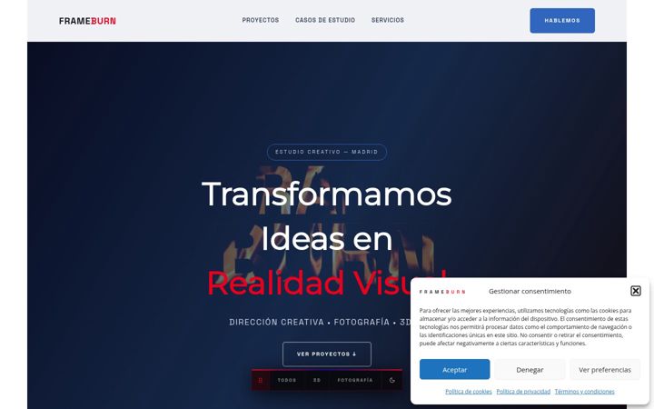Screenshot of frameburn.com