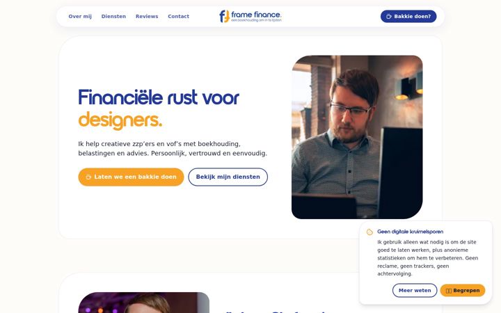 Screenshot of framefinance.nl