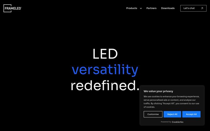 Screenshot of frameled.eu