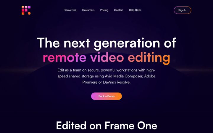 Screenshot of frameone.com