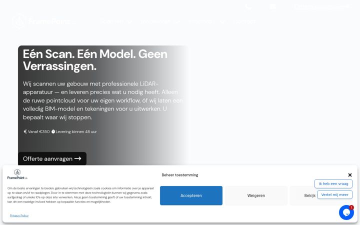 Screenshot of framepoint3d.nl