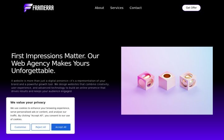 Screenshot of framerra.com
