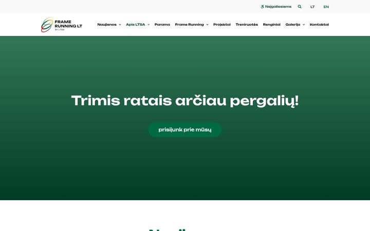 Screenshot of framerunning-triraciai.lt