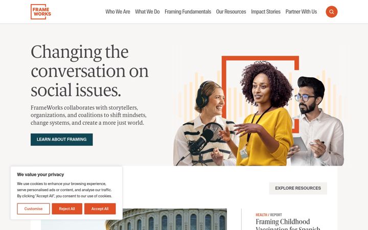 Screenshot of frameworksinstitute.org