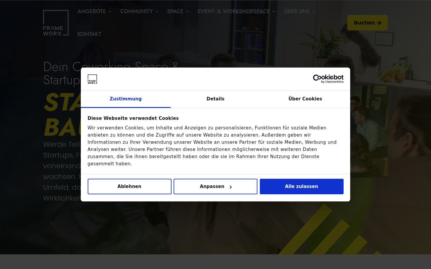 Screenshot tal-banner tal-kunsens muri qabel kwalunkwe interazzjoni