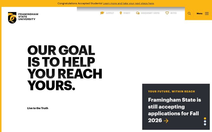 Screenshot di framingham.edu