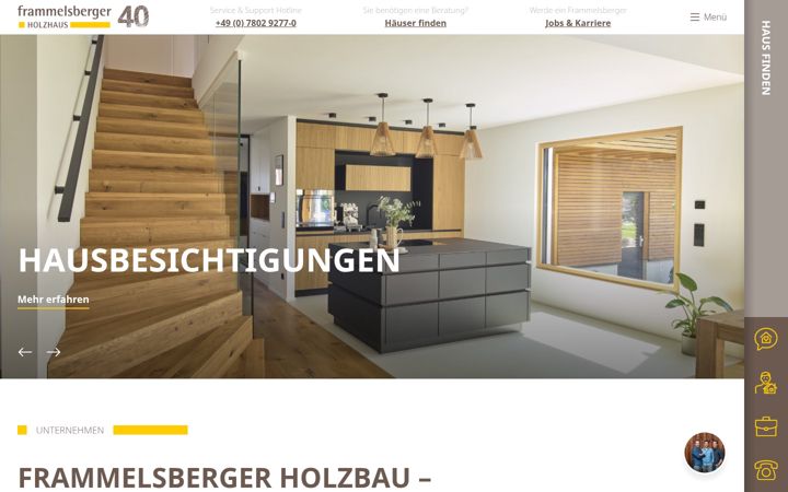 Screenshot di frammelsberger-holzhaus.de