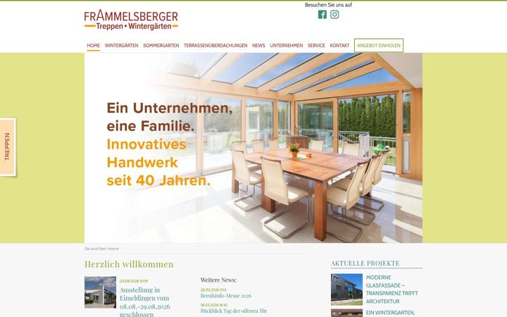Screenshot di frammelsberger-wintergarten.de