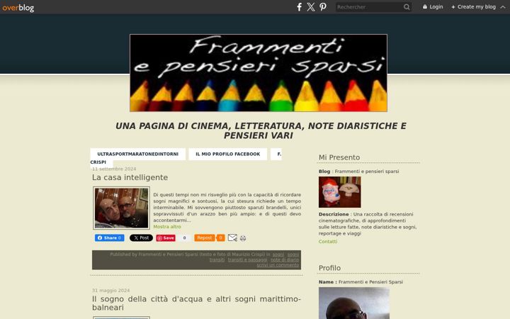 Screenshot of frammentipensierisparsi.net