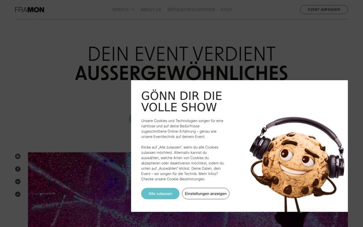 Screenshot of framon.events