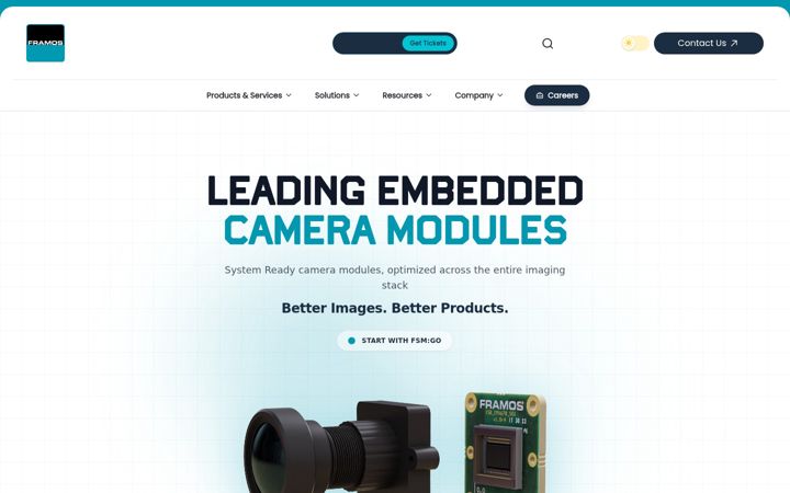 Screenshot of framos.com