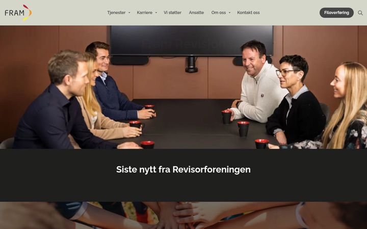 Screenshot of framrevisjon.no