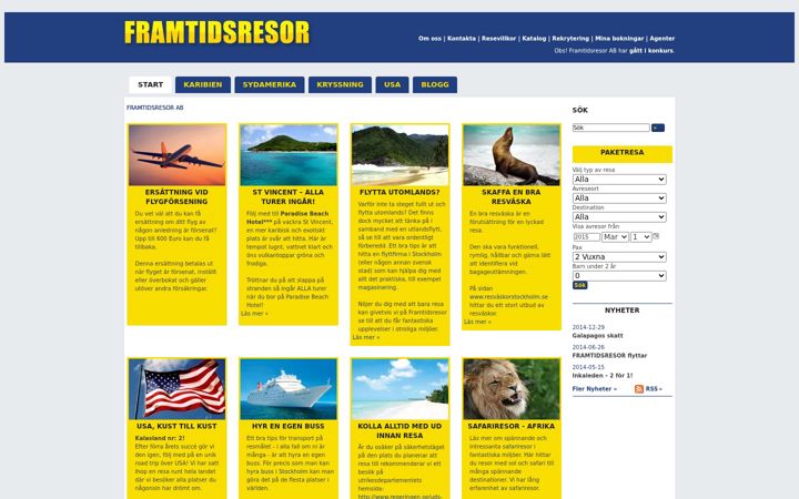 Screenshot of framtidsresor.se
