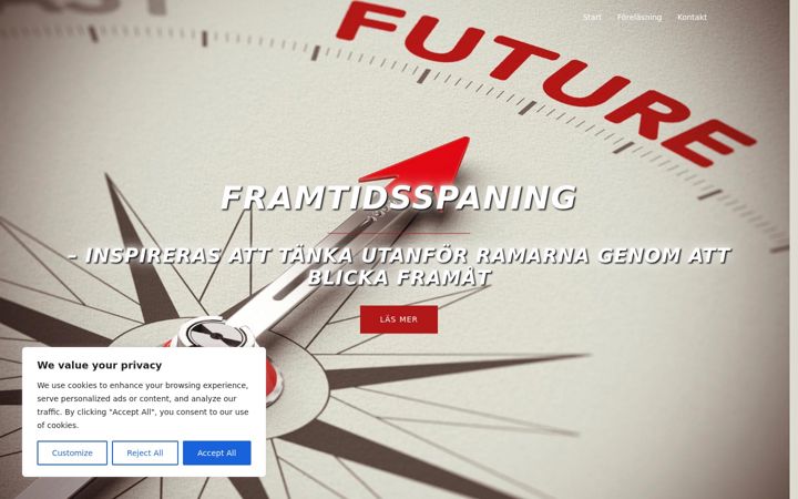 Screenshot of framtidsspaning.se