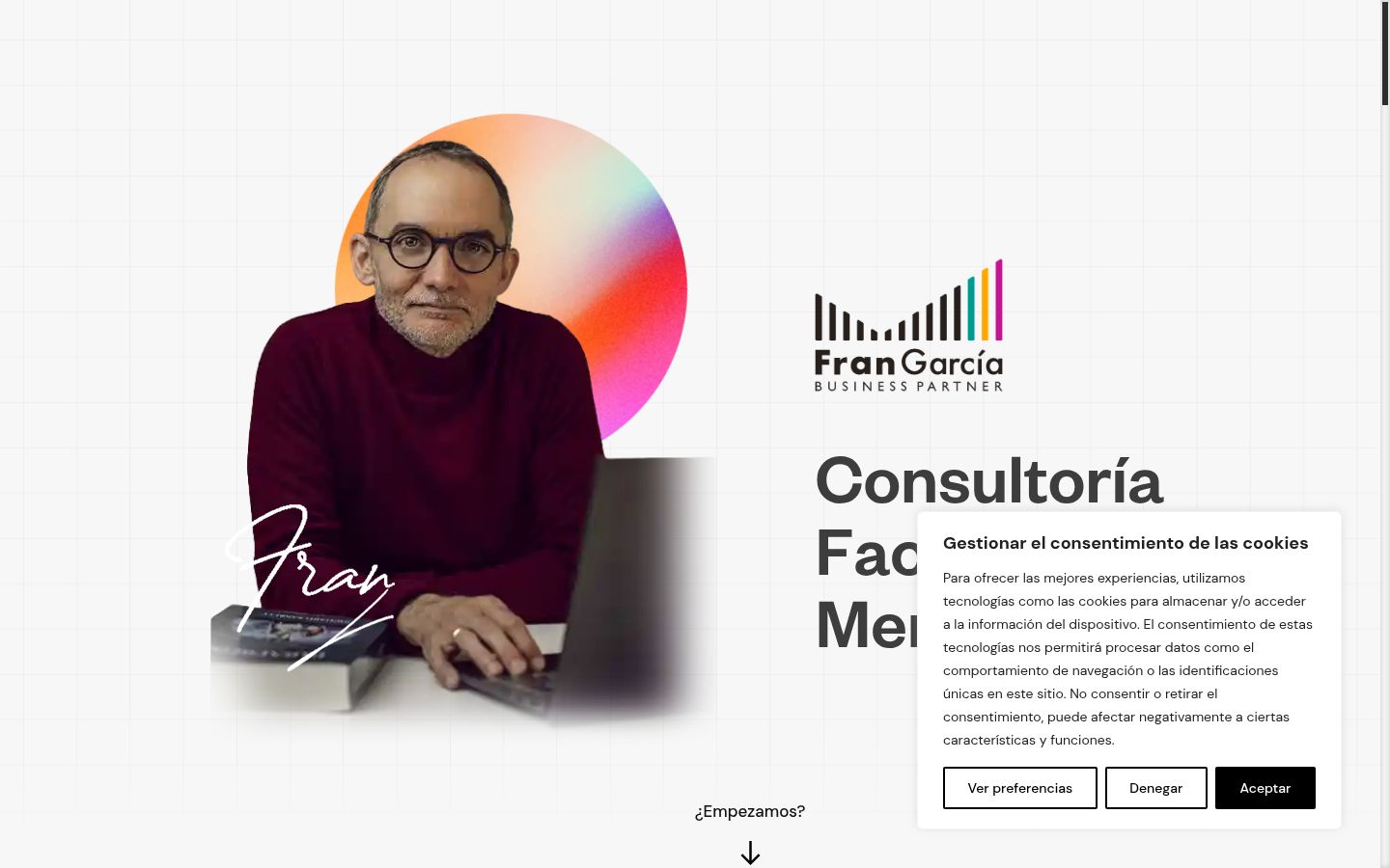 Screenshot tal-banner tal-kunsens muri qabel kwalunkwe interazzjoni