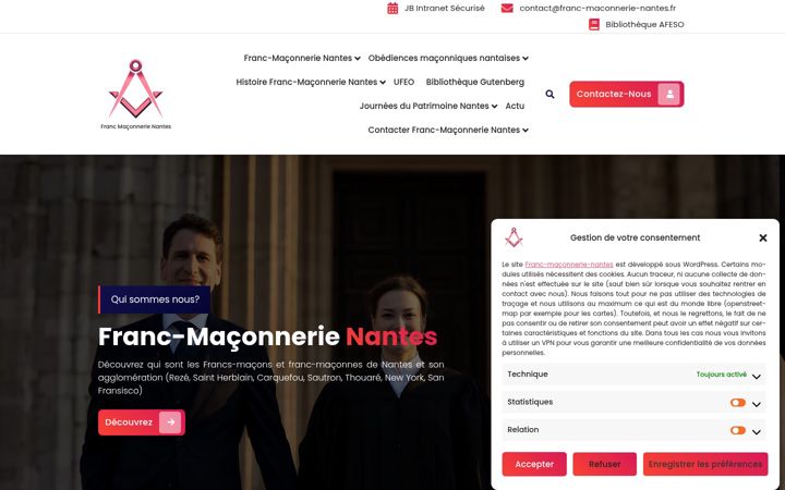 Screenshot of franc-maconnerie-nantes.fr
