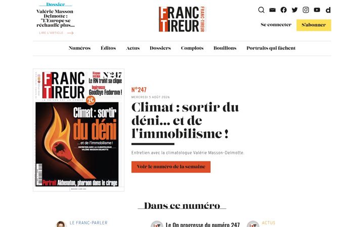 Screenshot of franc-tireur.fr
