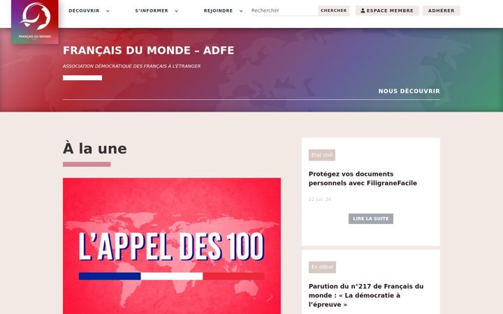 Screenshot of francais-du-monde.org