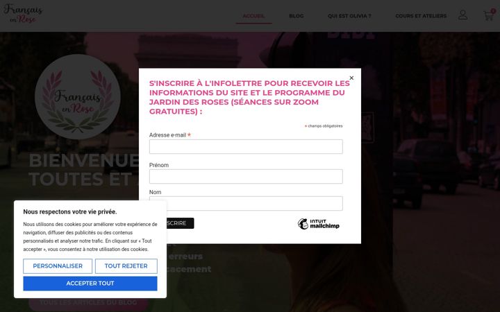 Screenshot of francaisenrose.com