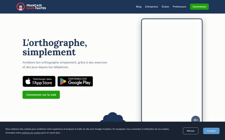Screenshot of francaissansfautes.fr