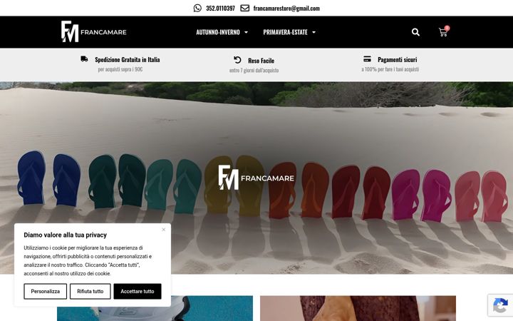 Screenshot of francamarestore.com