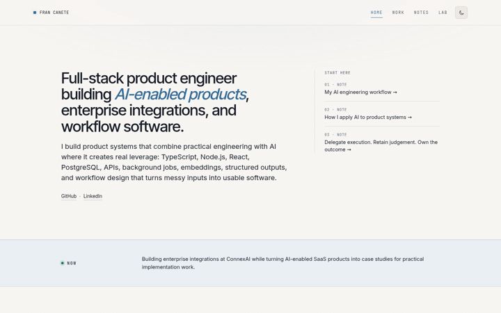 Screenshot of francanete.com