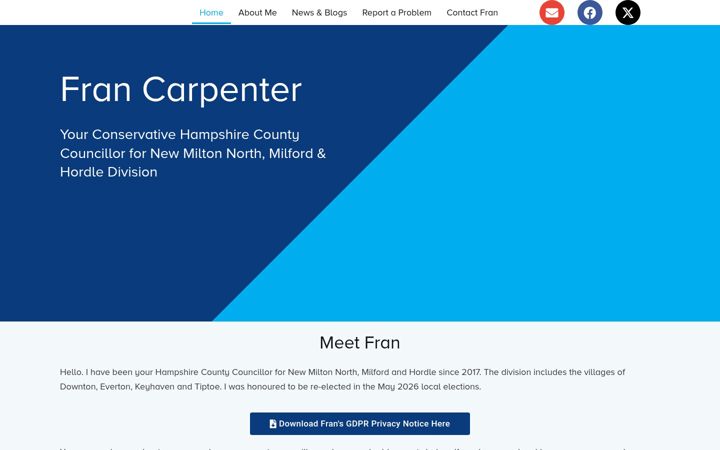 Screenshot of francarpenter.com