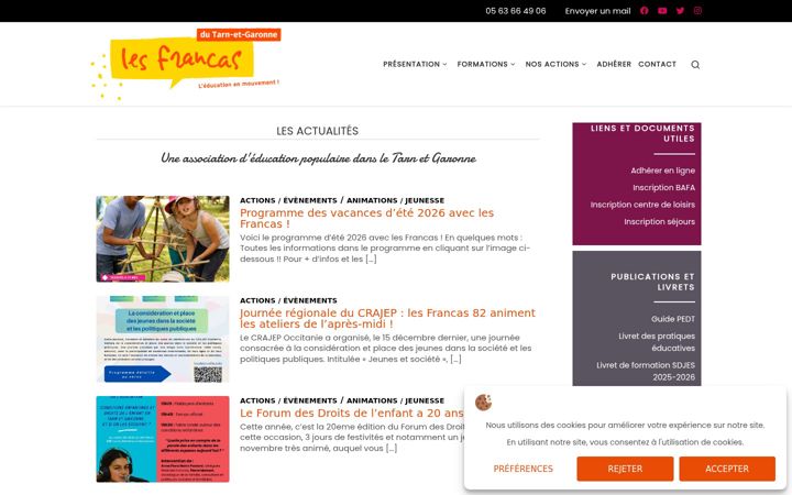 Screenshot of francas82.fr