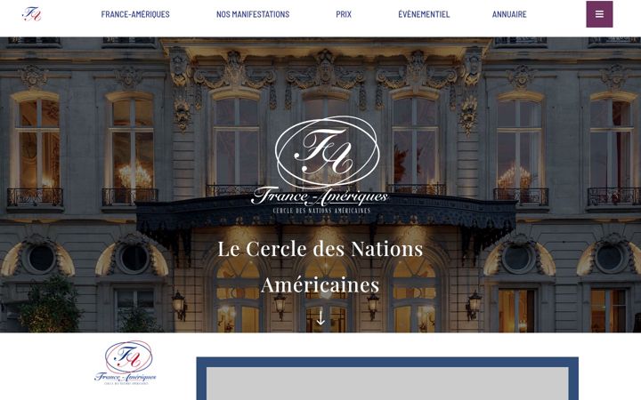 Screenshot of france-ameriques.org