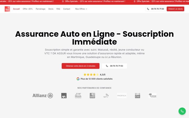 Screenshot of france-assuranceauto.fr