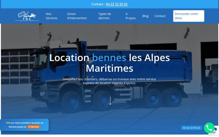 Screenshot of france-bennes-express.com