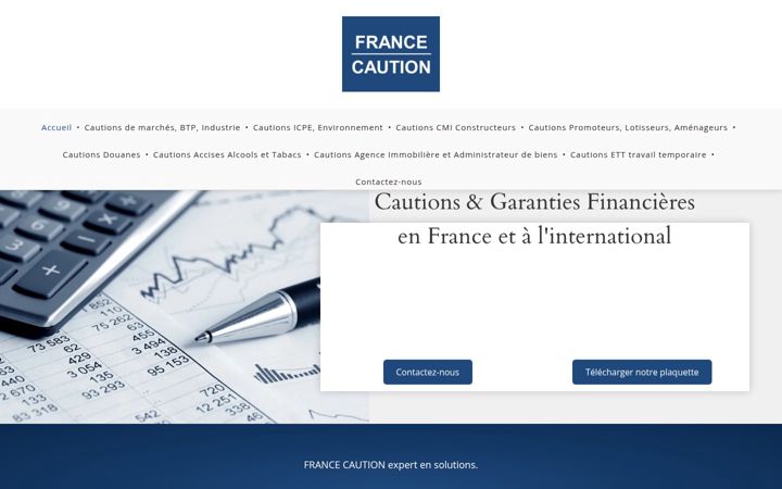 Screenshot of france-caution.com