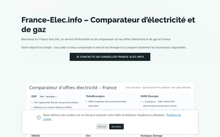 Screenshot του france-elec.info