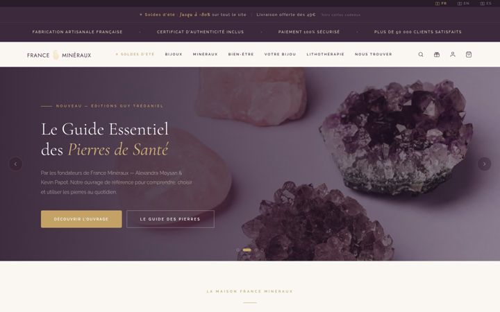 Skærmbillede af france-mineraux.fr