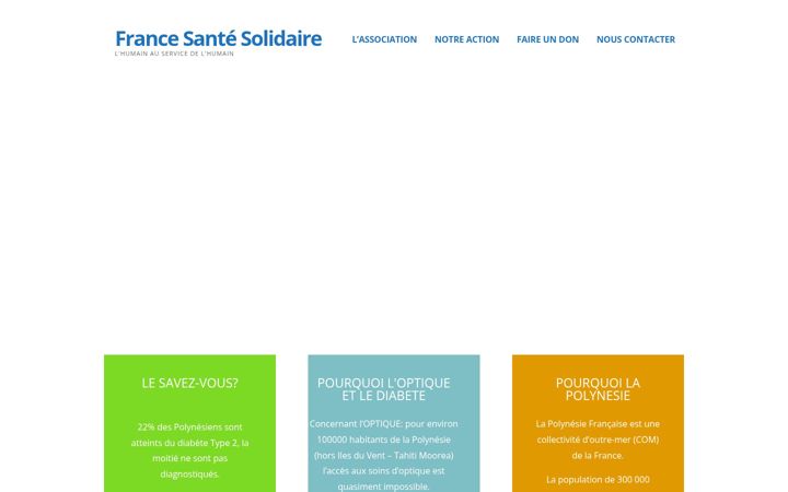 Screenshot of france-sante-solidaire.org