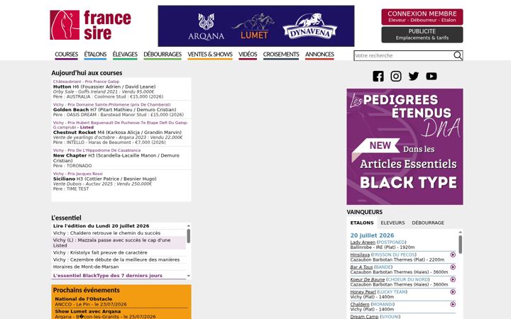 Screenshot of france-sire.com