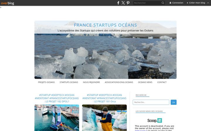 Screenshot of france-startup-oceans.eu
