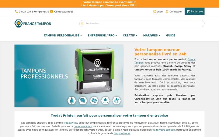 Screenshot of france-tampon.fr