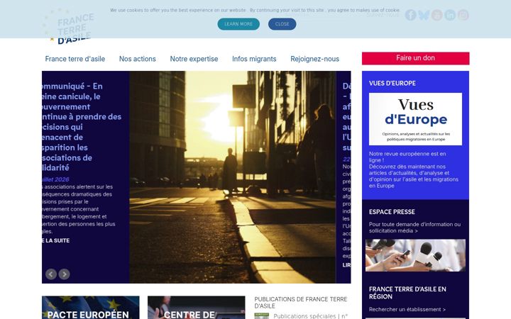 Screenshot ta' france-terre-asile.org