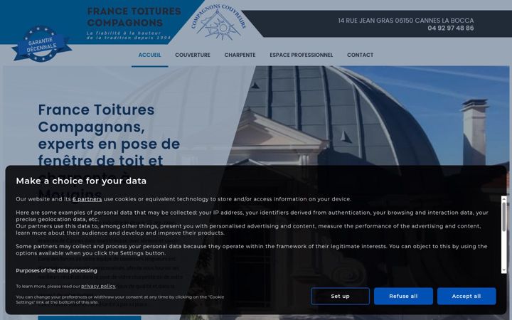 Screenshot of france-toitures-compagnons.fr