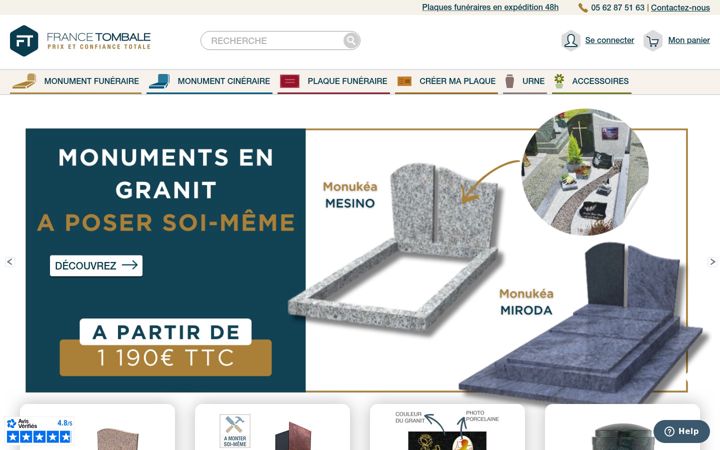 Screenshot of france-tombale.fr