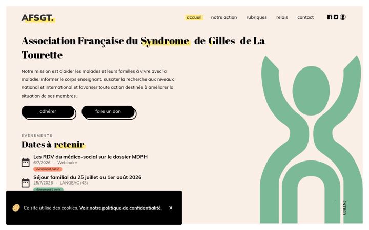 Screenshot of france-tourette.org