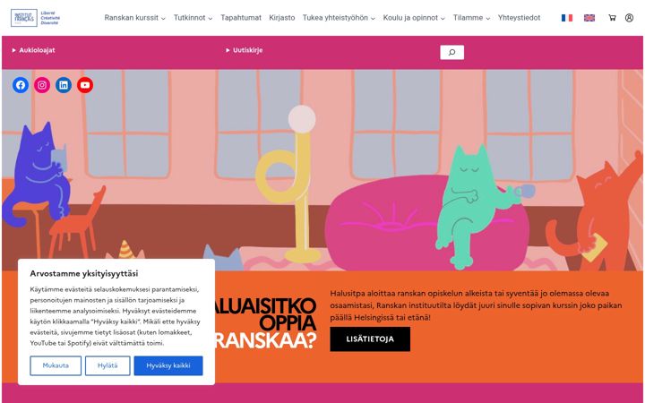 Kuvakaappaus sivustosta france.fi