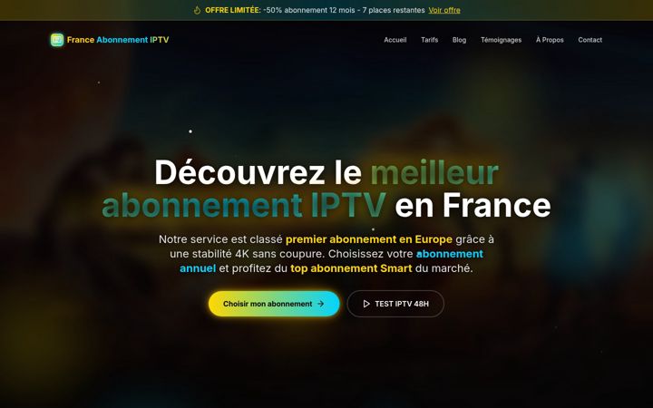 Screenshot of franceabonnementiptv.com