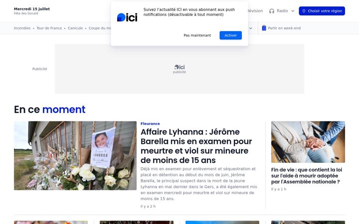 Screenshot of francebleu.fr