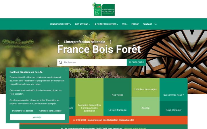 Screenshot of franceboisforet.fr